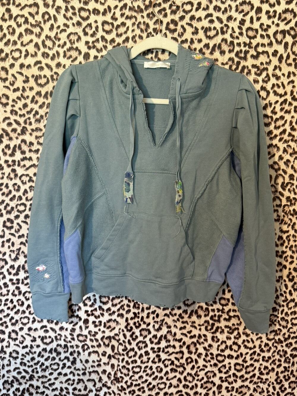 Love Shack Fancy Alouette Distressed Hoodie Sz XS